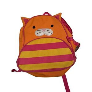 Skip Hop Orange and Pink Cat Backpack